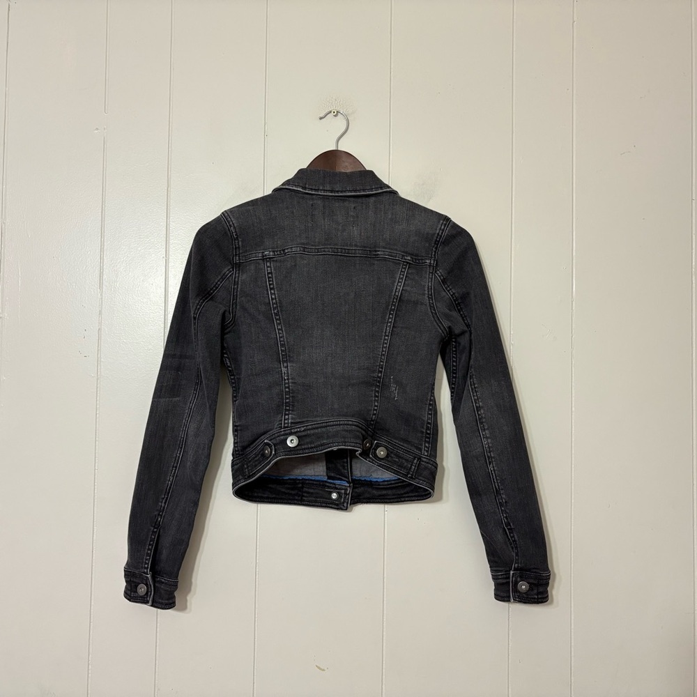 Pilcro & The Letterpress Cora Denim Jacket XS Black Classic Boyfriend Fit - Picture 11 of 12